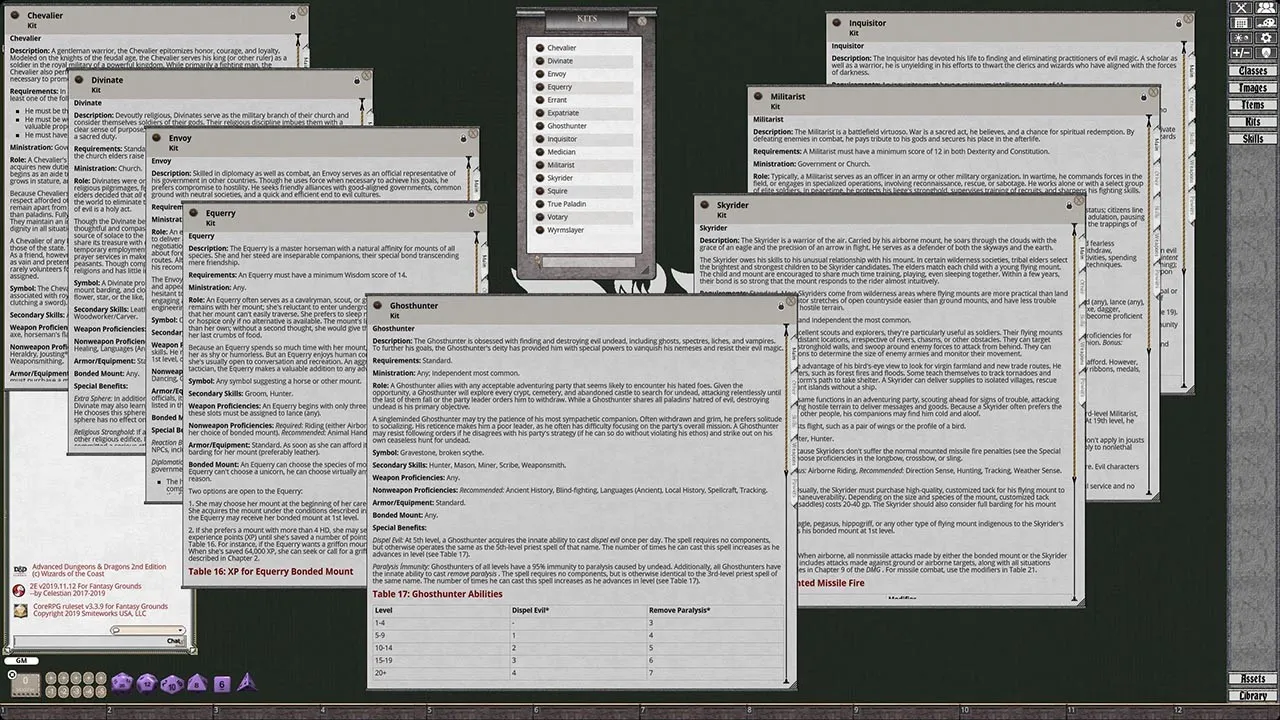 Fantasy Grounds - D&D Classics: PHBR12 The Complete Paladin's Handbook (2E) Screenshot 4
