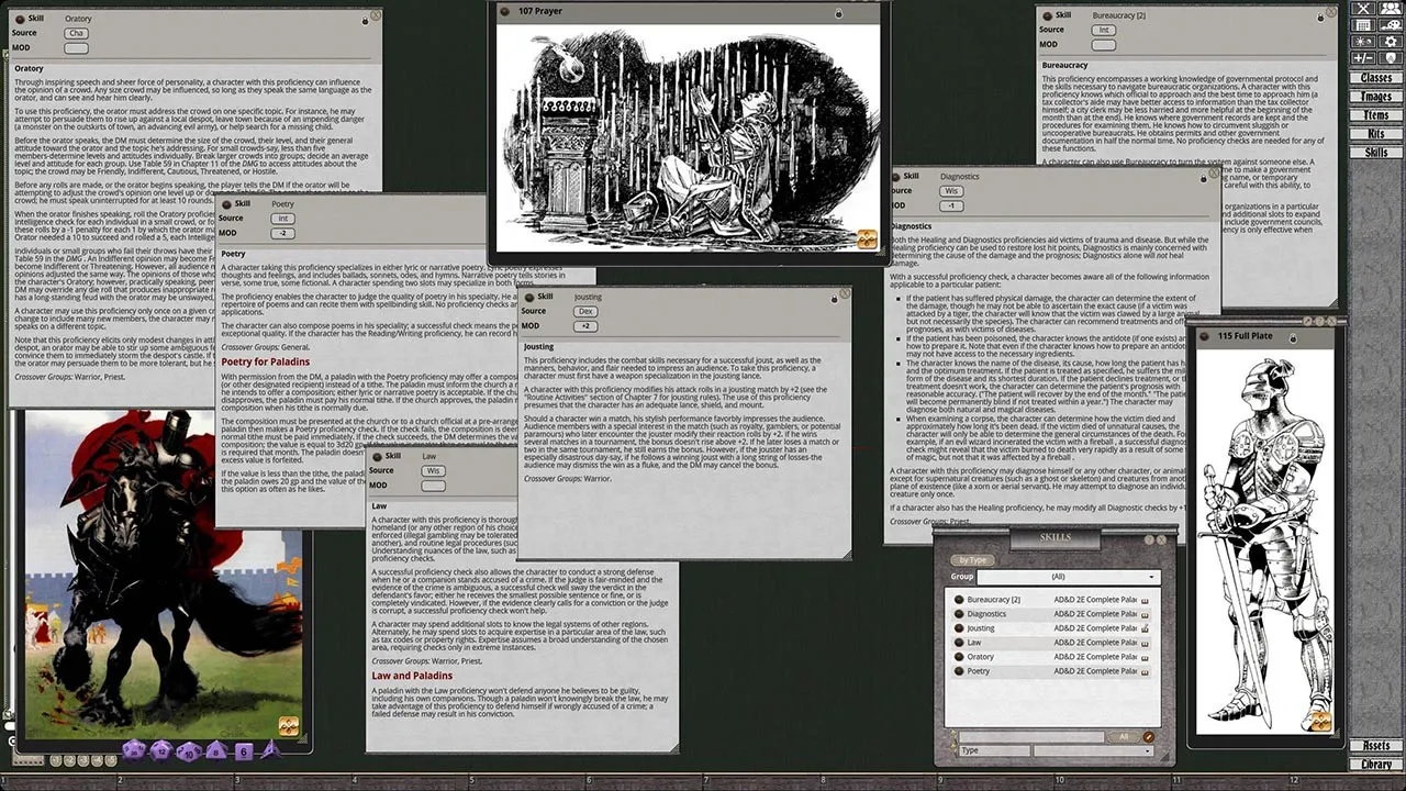 Fantasy Grounds - D&D Classics: PHBR12 The Complete Paladin's Handbook (2E) Screenshot 2