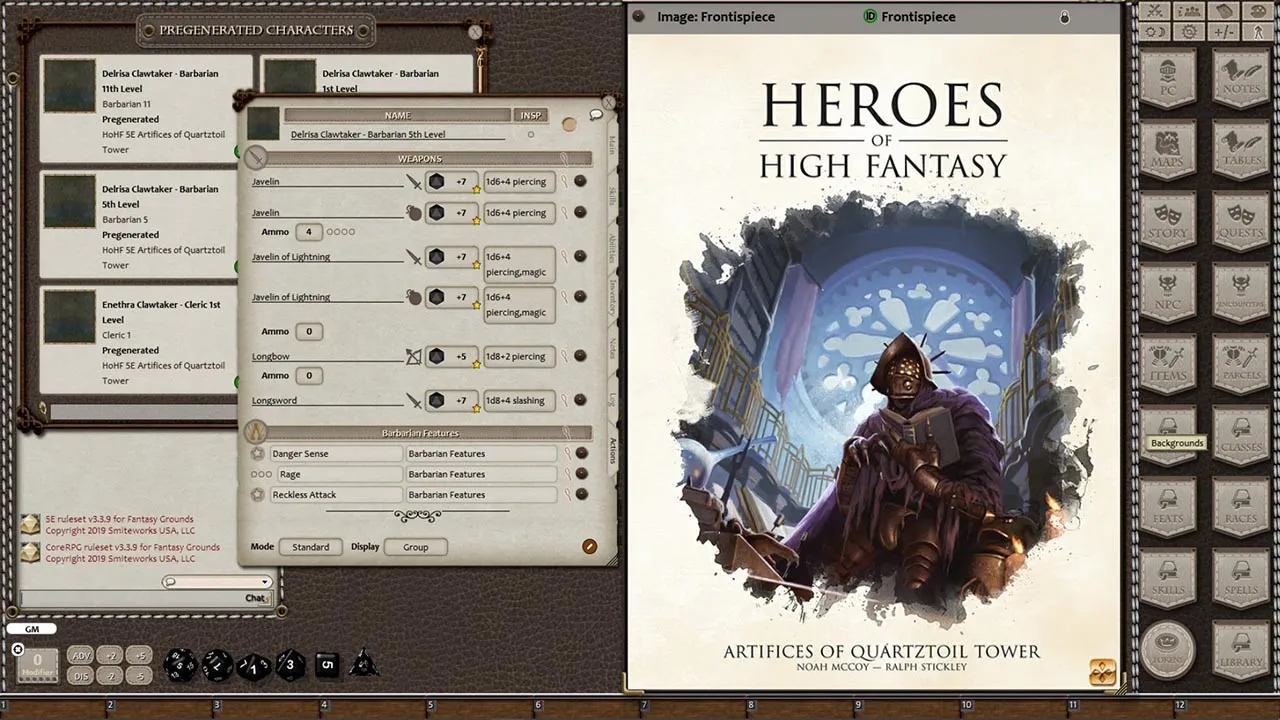 Fantasy Grounds - Heroes of High Fantasy: Artifices of Quartztoil Tower (5E) Screenshot 1