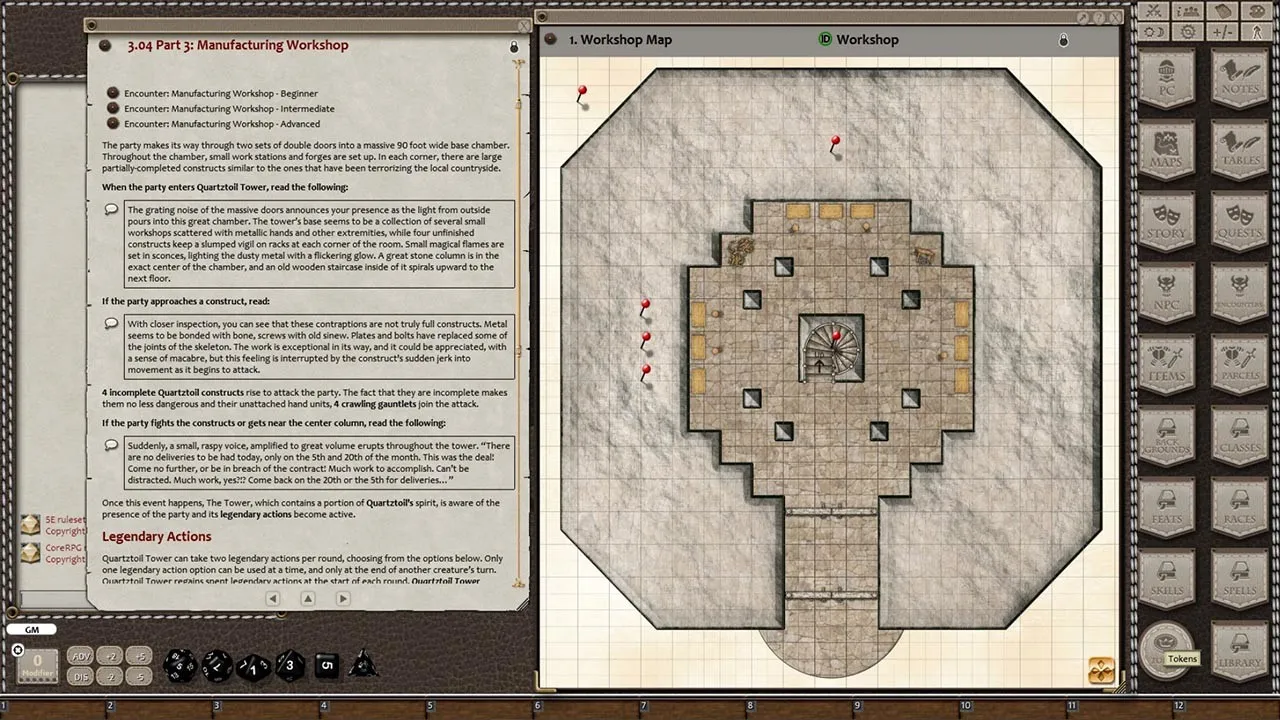 Fantasy Grounds - Heroes of High Fantasy: Artifices of Quartztoil Tower (5E) Screenshot 2