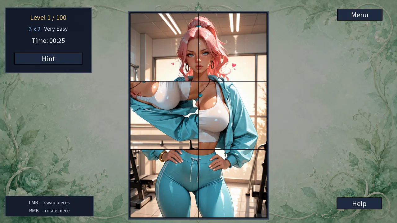 My Fitness Waifu: Hentai Puzzle Screenshot 18