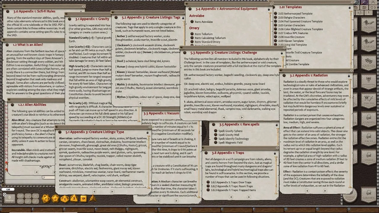 Fantasy Grounds - Alien Bestiary (5E) Screenshot 3