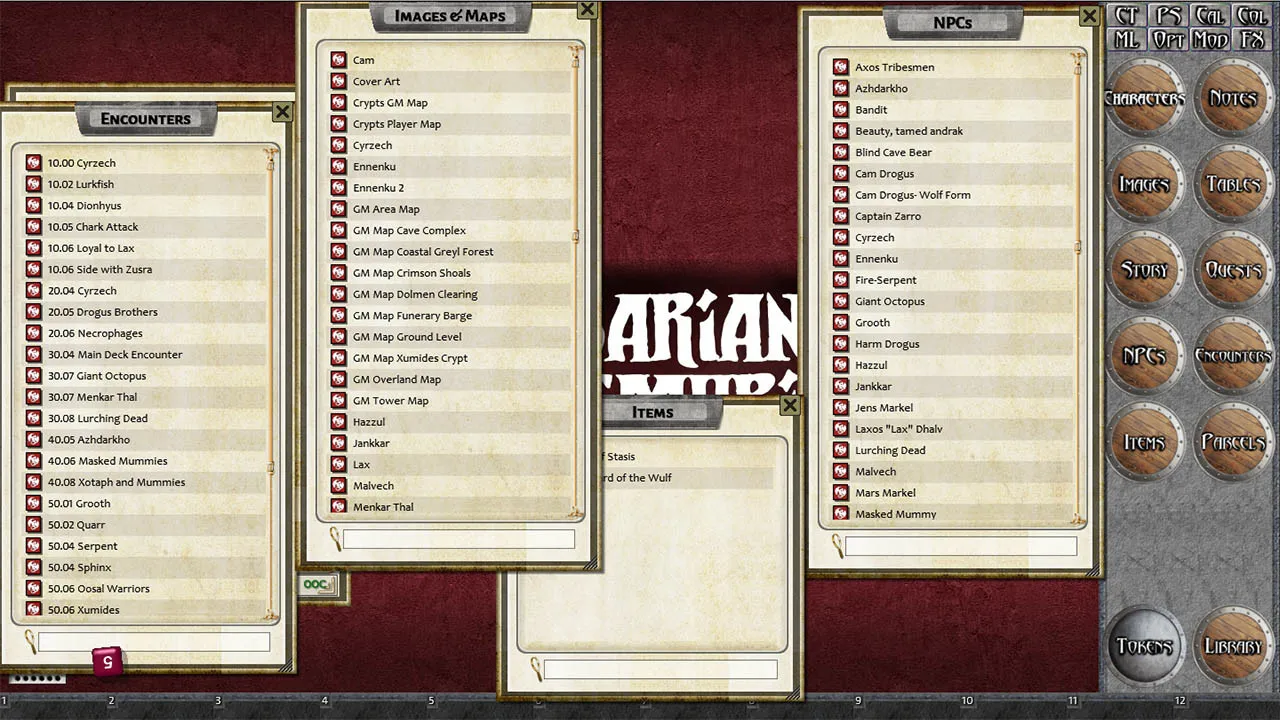 Fantasy Grounds - Lemurian Legends: The Complete Adventures (Barbarians of Lemuria) Screenshot 2