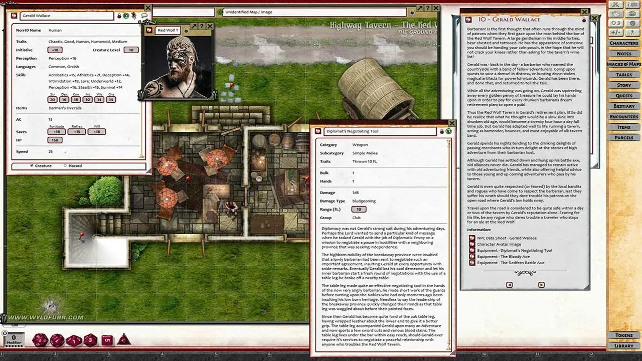 Fantasy Grounds - Map Pin - The Red Wolf Tavern (PFRPG2) Screenshot 1