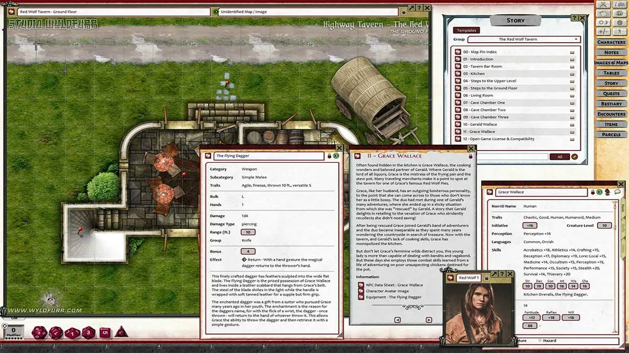 Fantasy Grounds - Map Pin - The Red Wolf Tavern (PFRPG2) Screenshot 0