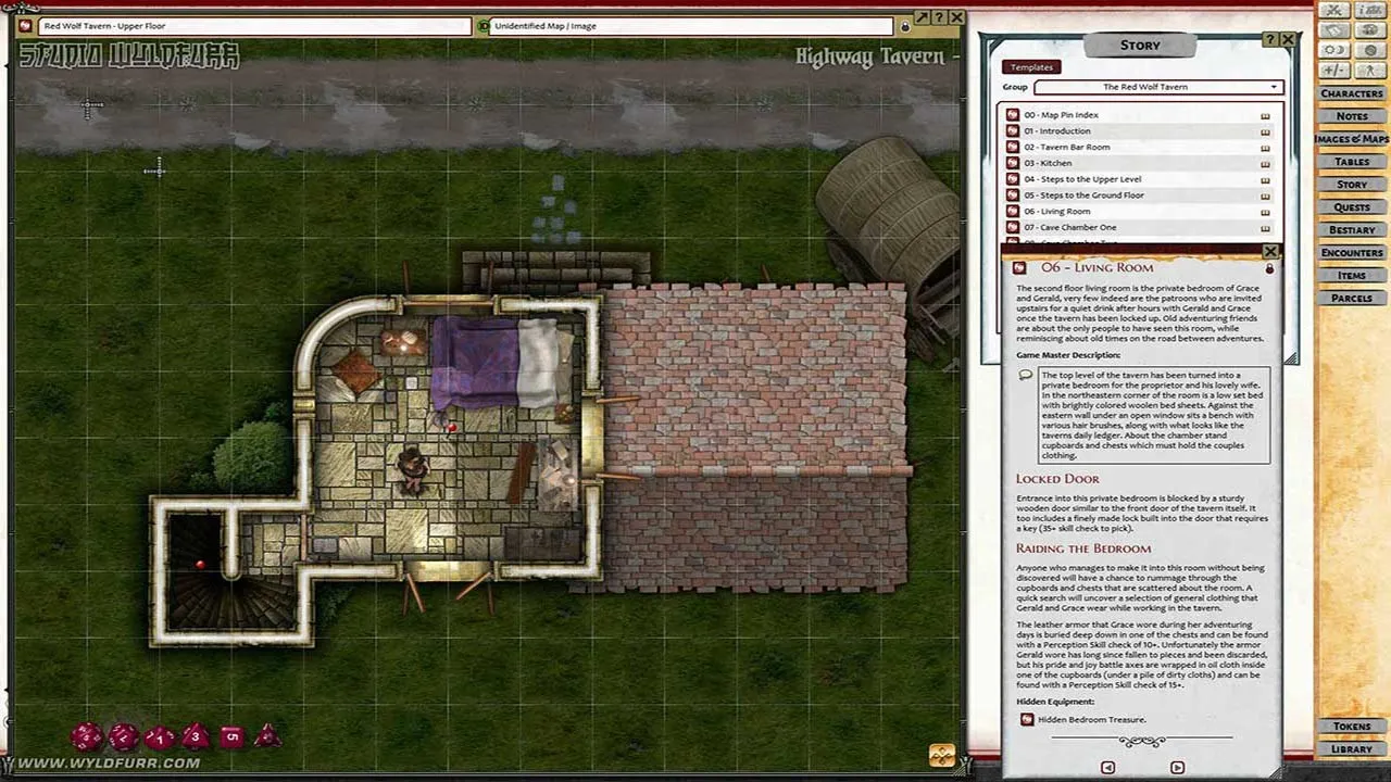 Fantasy Grounds - Map Pin - The Red Wolf Tavern (PFRPG2) Screenshot 2