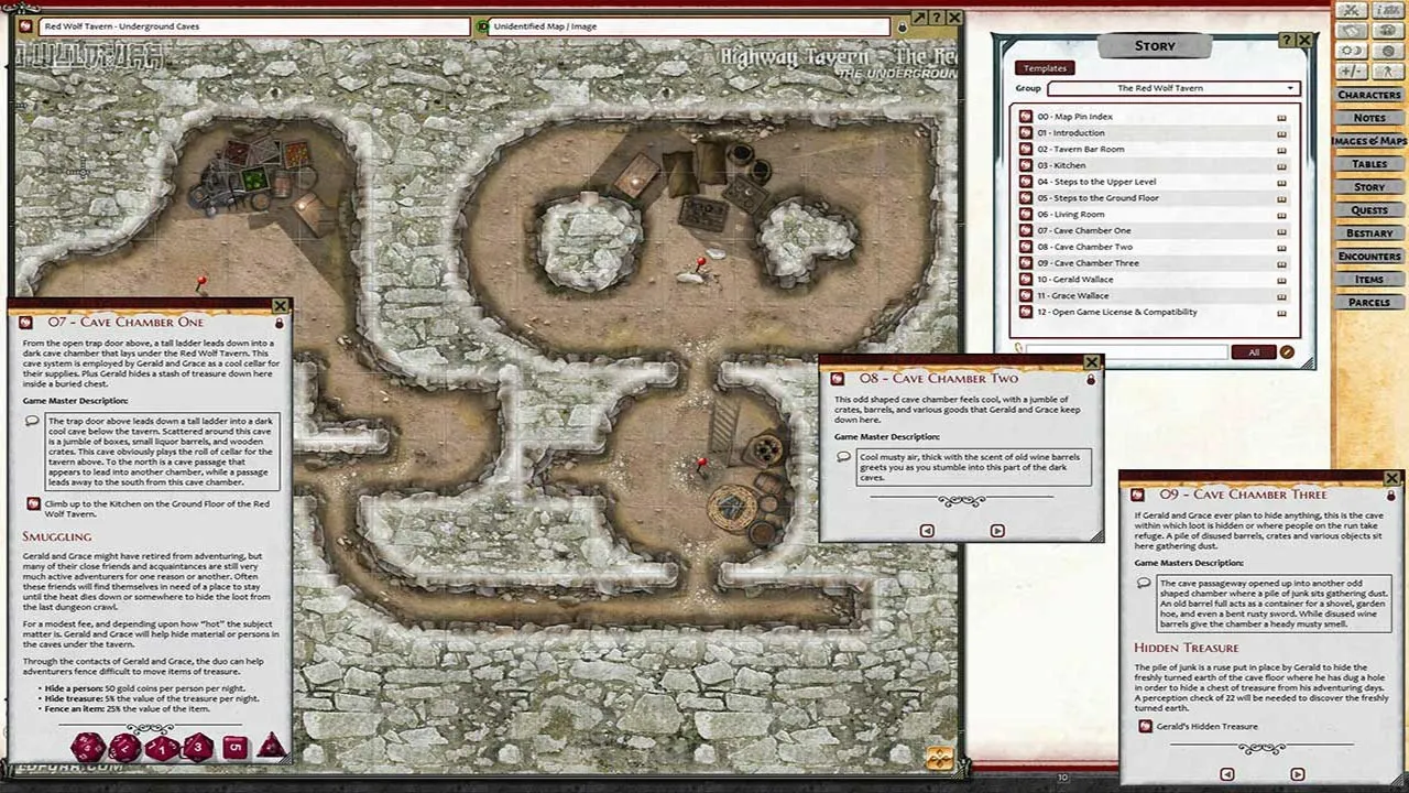 Fantasy Grounds - Map Pin - The Red Wolf Tavern (PFRPG2) Screenshot 3