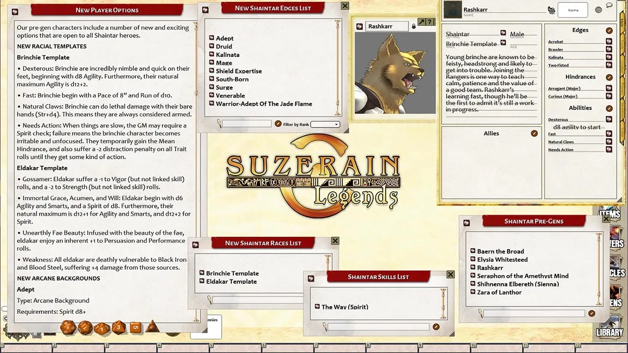 Fantasy Grounds - Shaintar JumpStart (Savage Worlds) Screenshot 2
