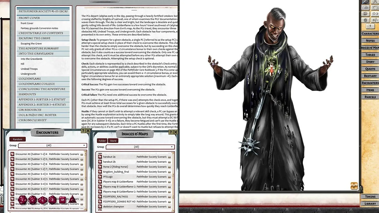 Fantasy Grounds - Pathfinder 2 RPG - Pathfinder Society Scenario #1-03: Escaping the Grave (PFRPG2) Screenshot 1