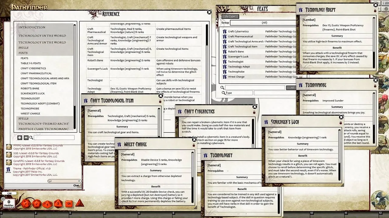 Fantasy Grounds - Pathfinder RPG - Technology Guide Screenshot 2
