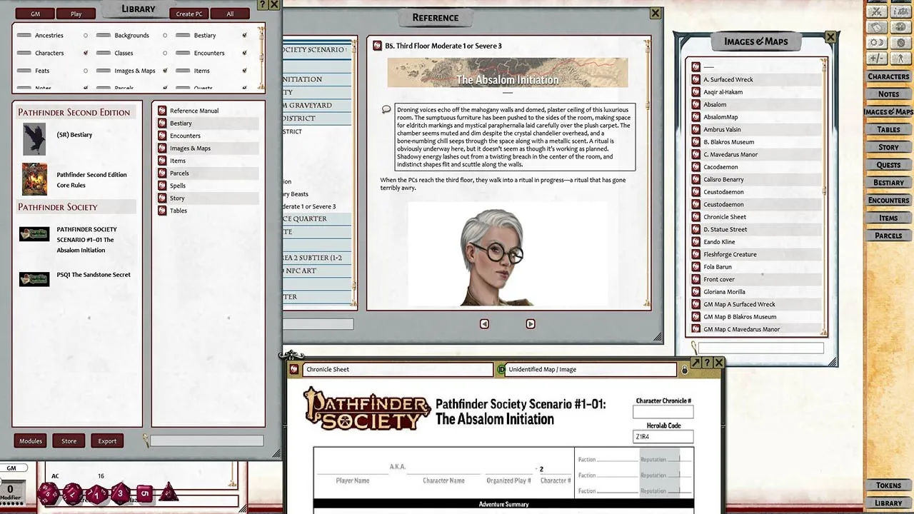 Fantasy Grounds - Pathfinder 2 RPG - Pathfinder Society Scenario #1-01: The Absalom Initiation Screenshot 1