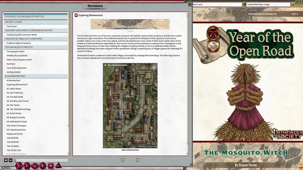 Pathfinder 2 RPG - Pathfinder Society Scenario #1-02: The Mosquito Witch Screenshot 0