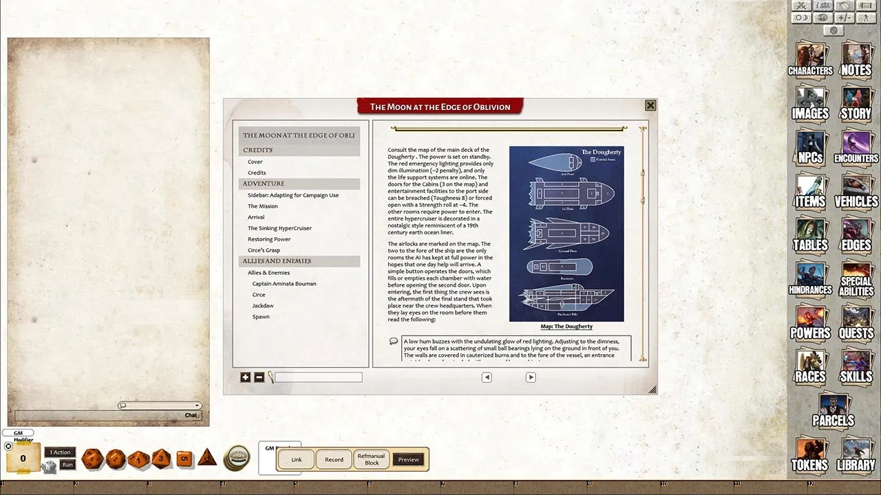 Fantasy Grounds - Moon at the Edge of Oblivion Screenshot 3