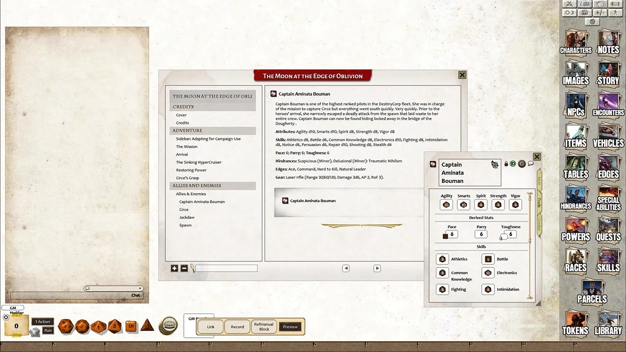 Fantasy Grounds - Moon at the Edge of Oblivion Screenshot 2