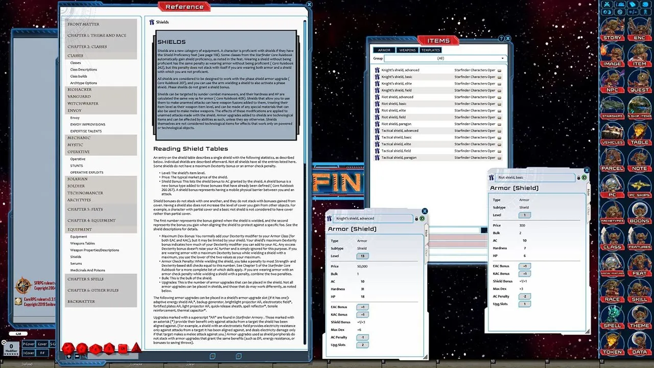 Fantasy Grounds - Starfinder Character Operations Manual Screenshot 3