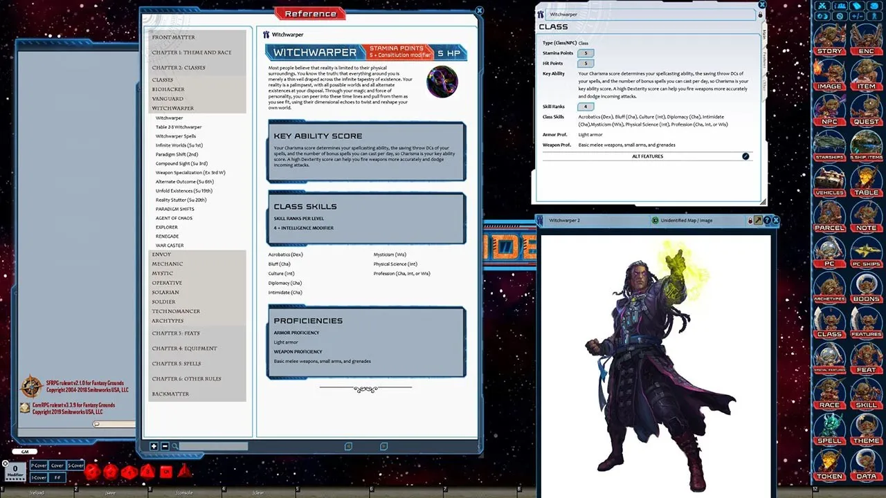 Fantasy Grounds - Starfinder Character Operations Manual Screenshot 0