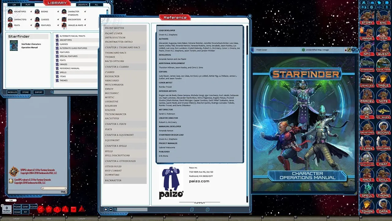 Fantasy Grounds - Starfinder Character Operations Manual Screenshot 4