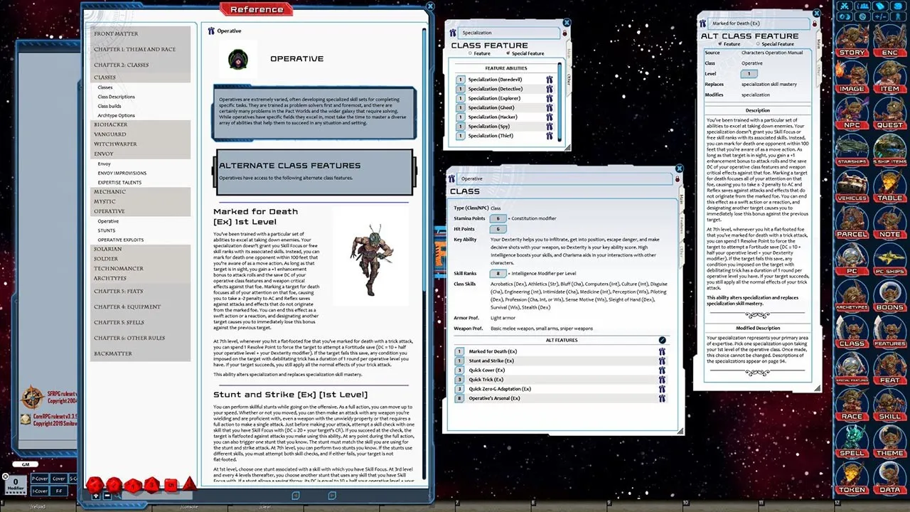Fantasy Grounds - Starfinder Character Operations Manual Screenshot 7
