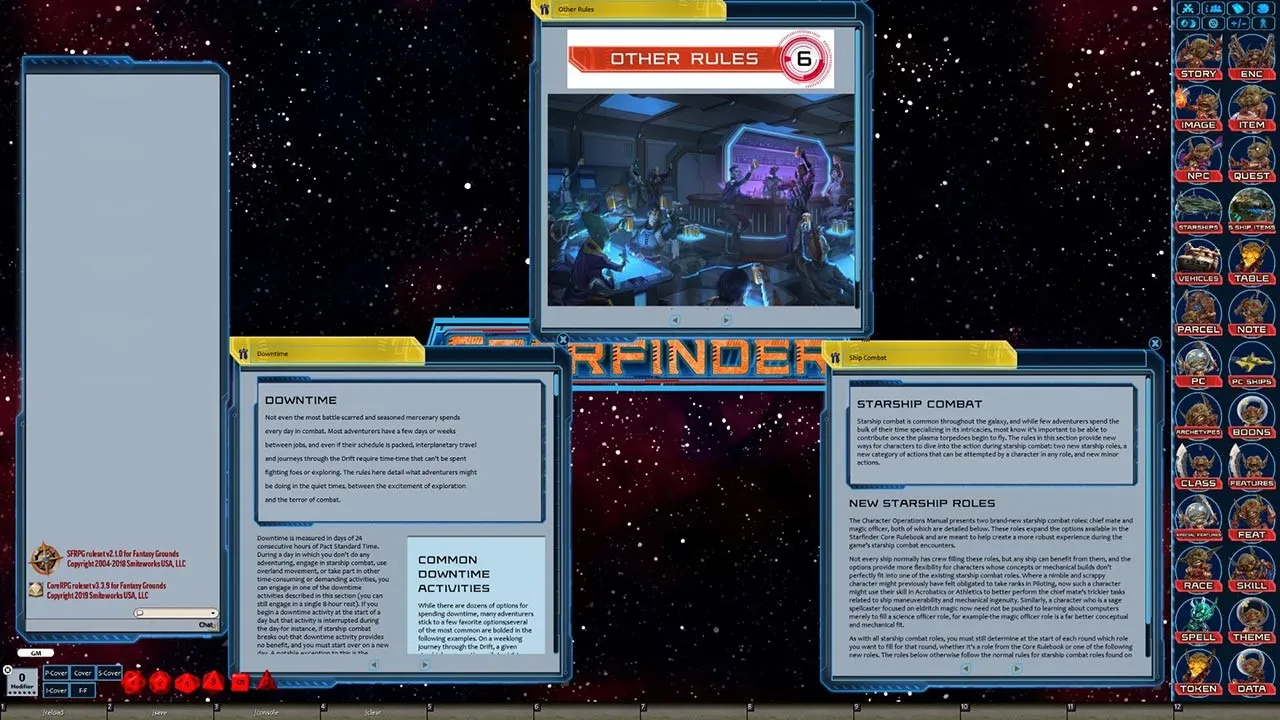 Fantasy Grounds - Starfinder Character Operations Manual Screenshot 2