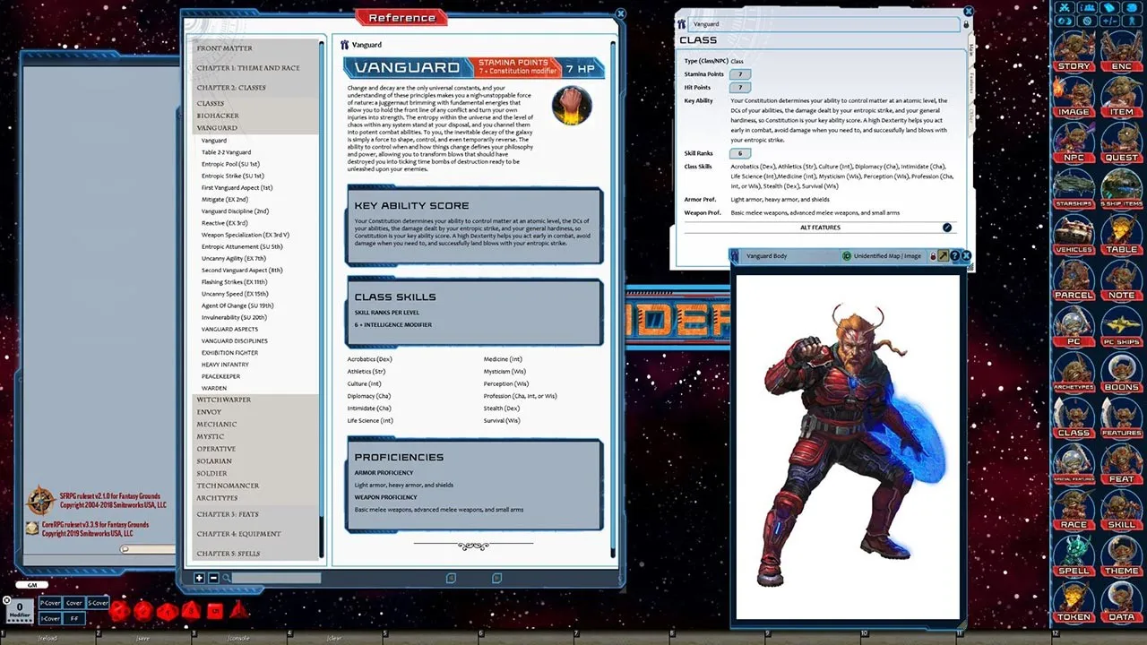 Fantasy Grounds - Starfinder Character Operations Manual Screenshot 1
