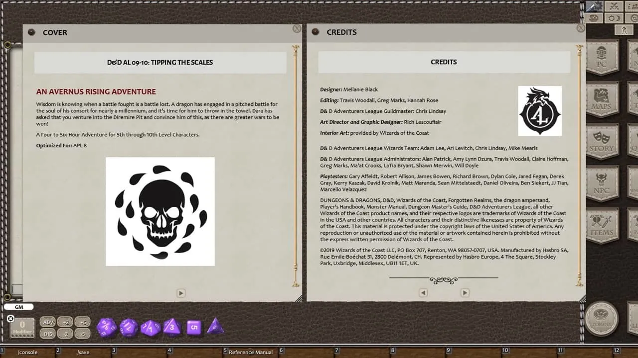 Fantasy Grounds - D&D Adventurers League 09-10 Tipping the Scales Screenshot 1