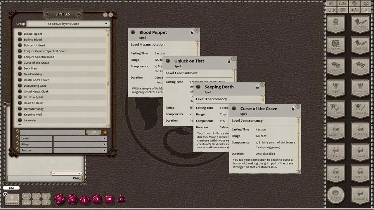 Fantasy Grounds - Underworld Player's Guide Screenshot 5