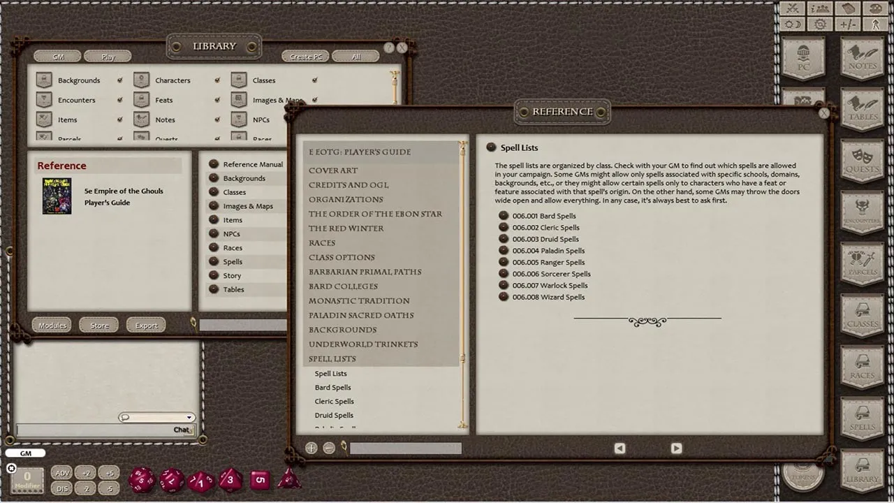 Fantasy Grounds - Underworld Player's Guide Screenshot 1