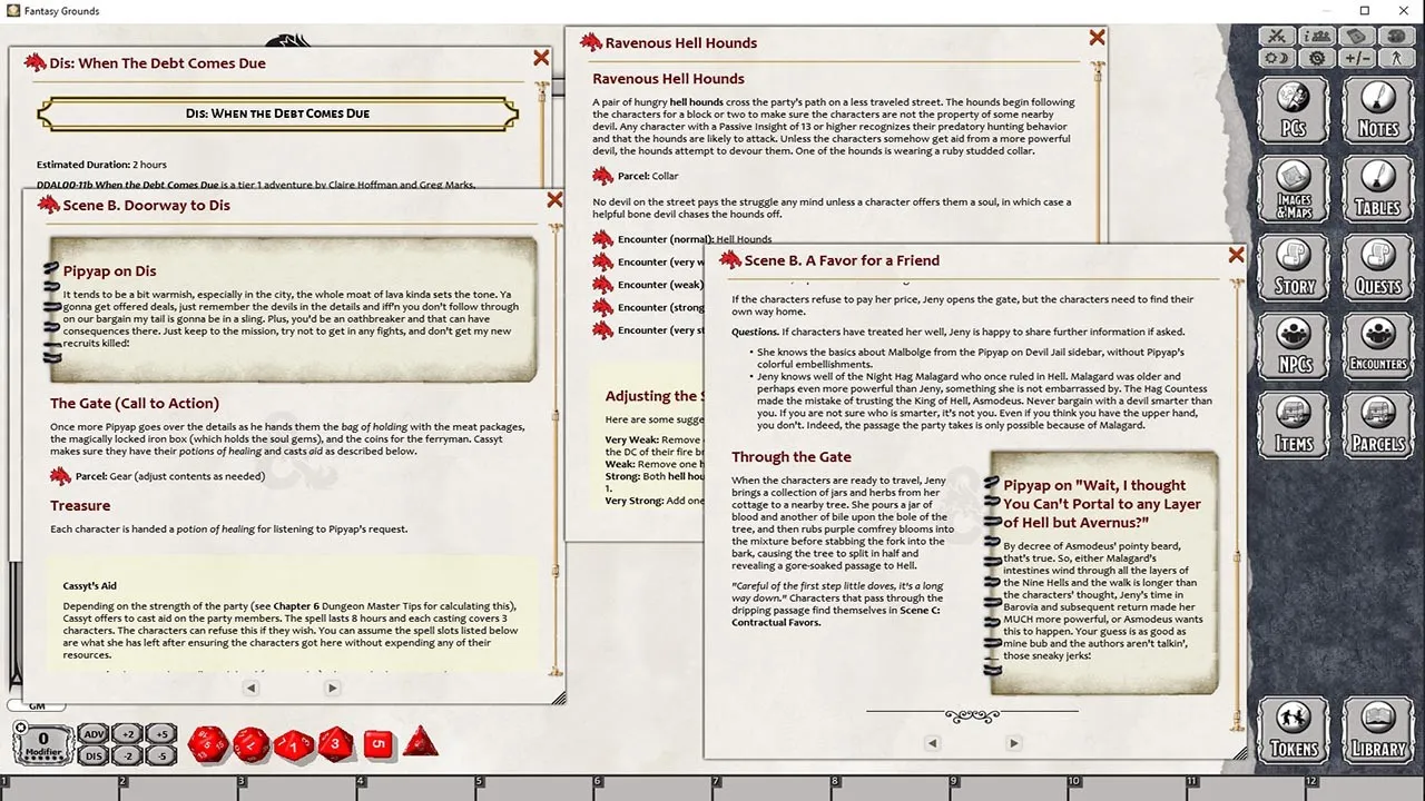 Fantasy Grounds - DDAL00-11 Pipyap's Guide to All of the Nine Hells Screenshot 4