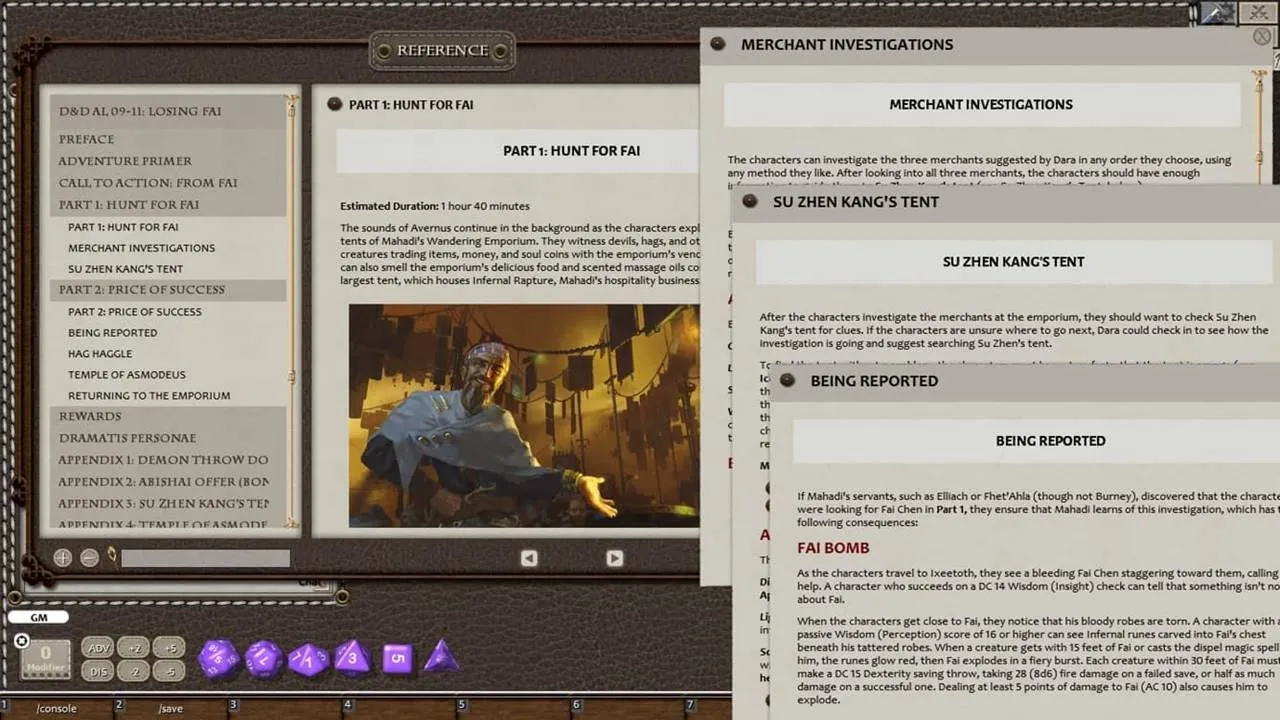 Fantasy Grounds - D&D Adventurers League DDAL09-11 Losing Fai Screenshot 2