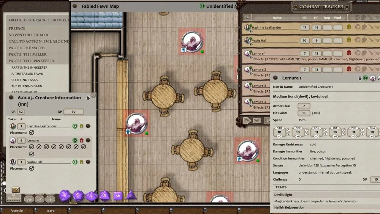 Fantasy Grounds - D&D Adventurers League 09-01 Escape From Elturgard Screenshot 1