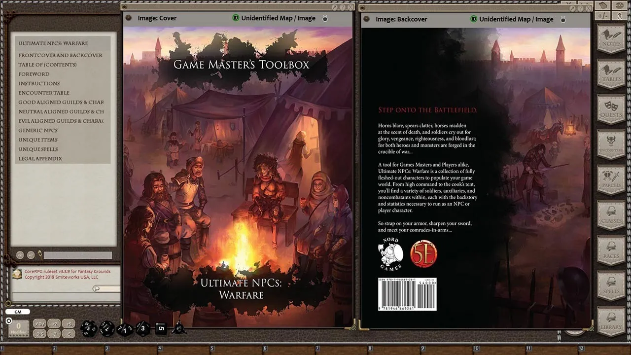 Fantasy Grounds - Game Master's Toolbox: Ultimate NPCs: Warfare 5th Edition Screenshot 4
