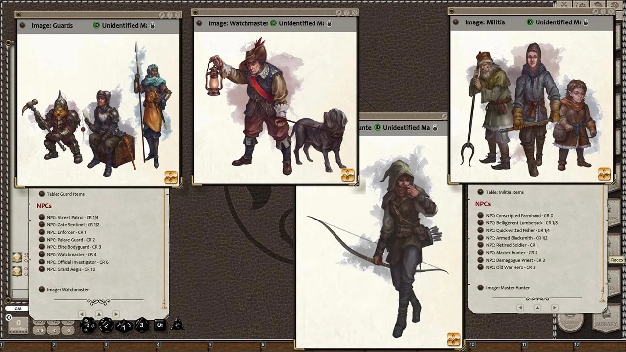Fantasy Grounds - Game Master's Toolbox: Ultimate NPCs: Warfare 5th Edition Screenshot 1