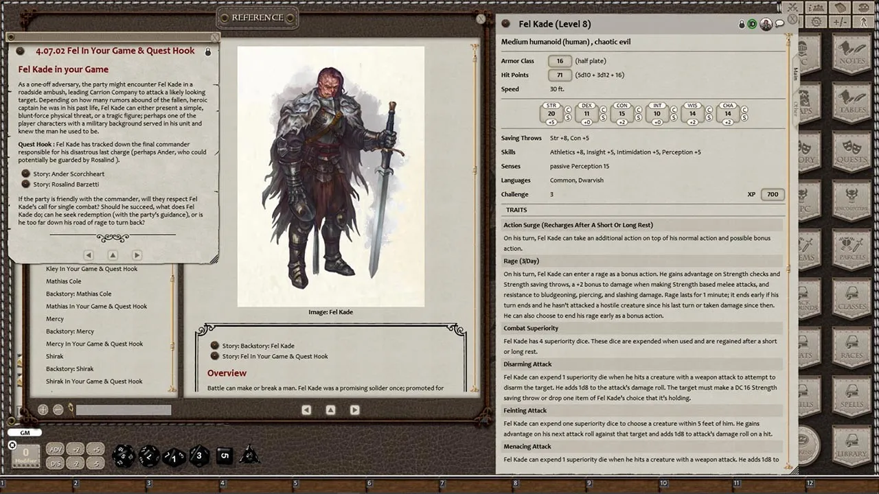 Fantasy Grounds - Game Master's Toolbox: Ultimate NPCs: Warfare 5th Edition Screenshot 3