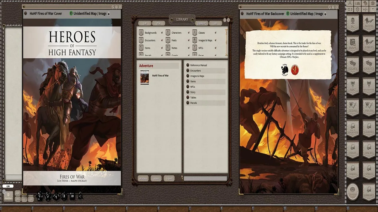 Fantasy Grounds - Heroes of High Fantasy: Fires of War Screenshot 1