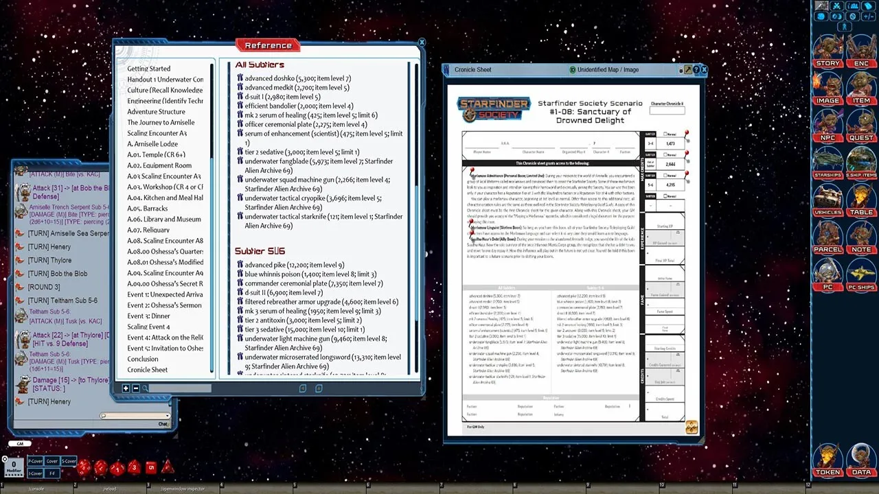Fantasy Grounds - Starfinder RPG - Starfinder Society Scenario #1-08: Sanctuary of Drowned Delight Screenshot 5