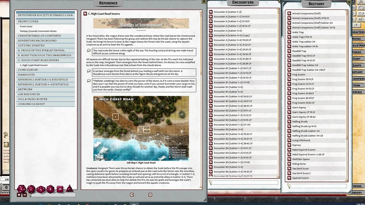 Fantasy Grounds - Pathfinder RPG - Pathfinder Society Scenario #1-04: Bandits of Immenwood Screenshot 3