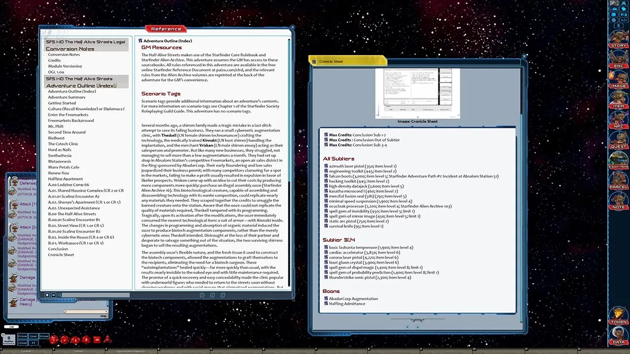 Fantasy Grounds - Starfinder RPG - Starfinder Society Scenario #1-10: The Half-Alive Streets Screenshot 2