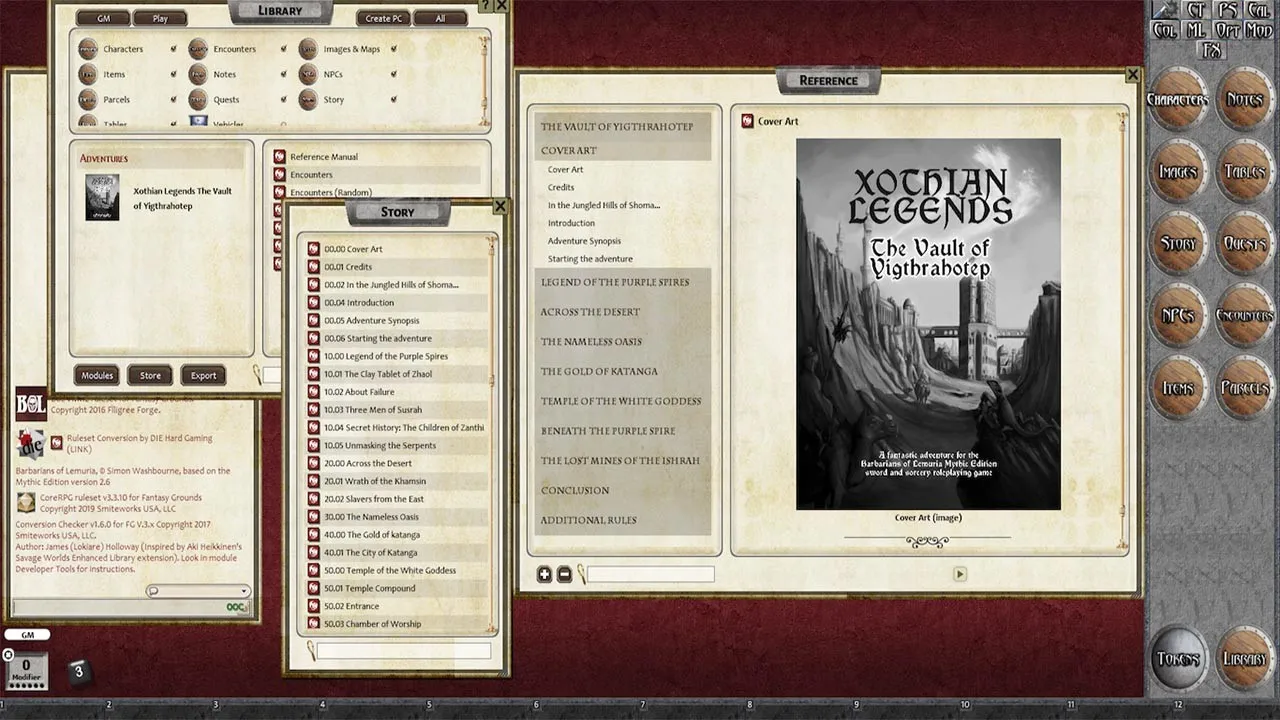 Fantasy Grounds - Xothian Legends: The Vault of Yigthrahotep Screenshot 3