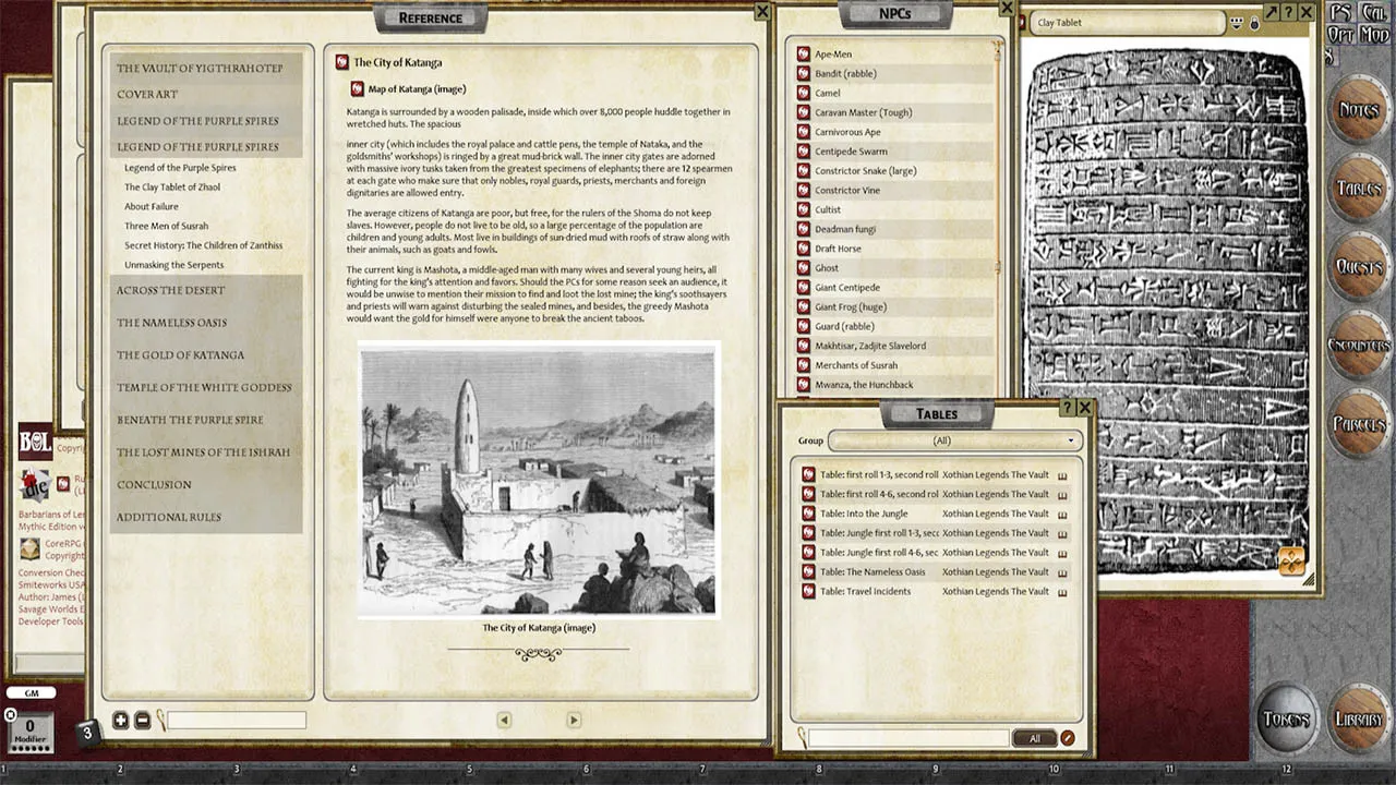 Fantasy Grounds - Xothian Legends: The Vault of Yigthrahotep Screenshot 0