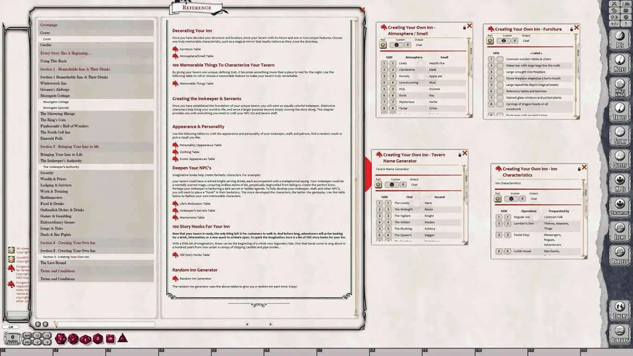 Fantasy Grounds - Remarkable Inns & Their Drinks Screenshot 0