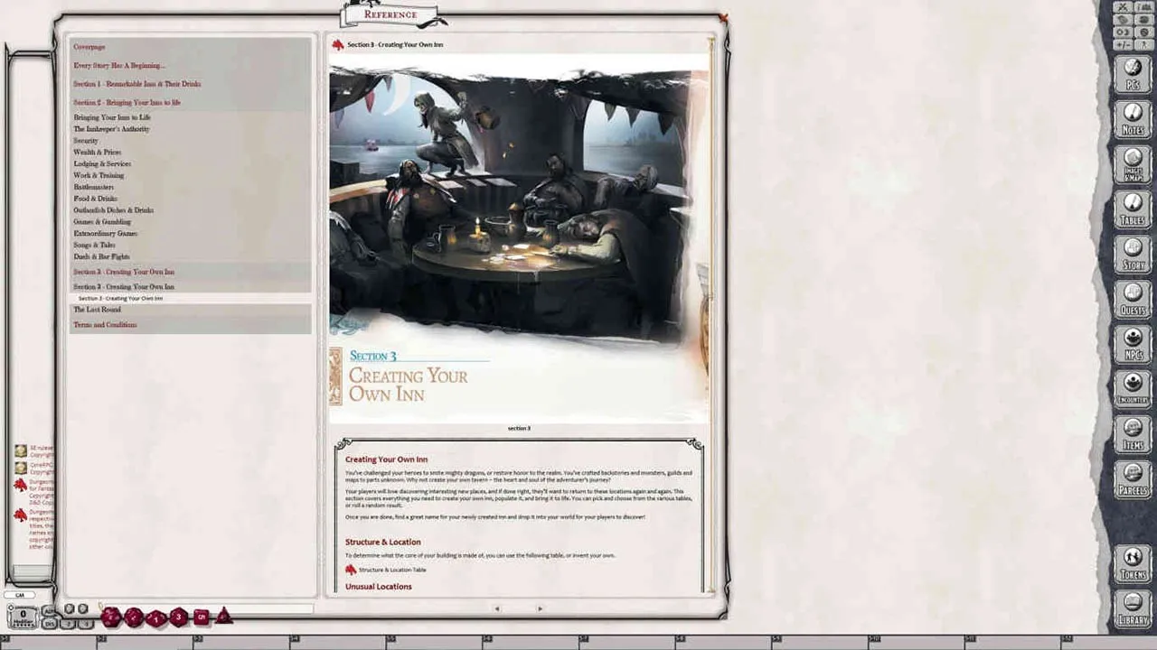 Fantasy Grounds - Remarkable Inns & Their Drinks Screenshot 1