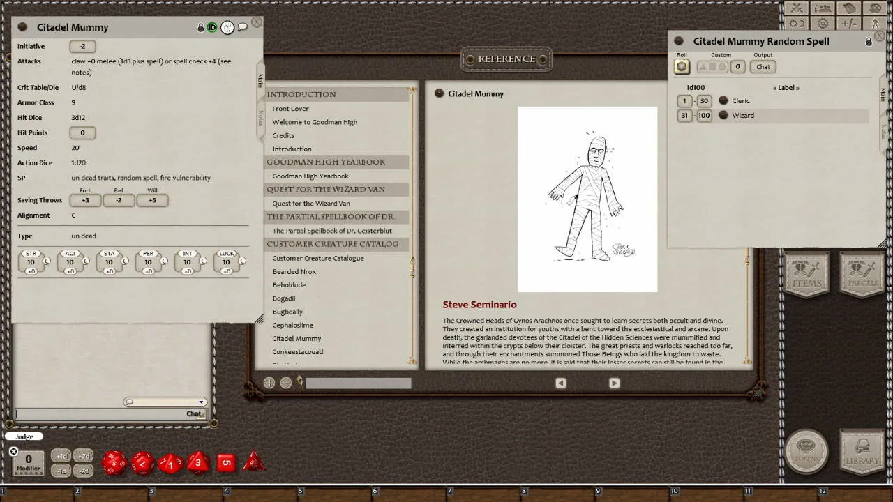 Fantasy Grounds - Goodman Games 2019 Yearbook Presents: DCC Riders on the Phlogiston Screenshot 0