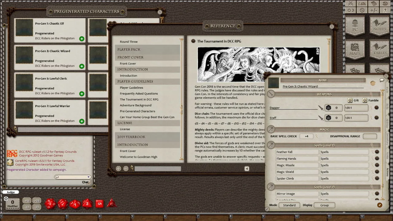 Fantasy Grounds - Goodman Games 2019 Yearbook Presents: DCC Riders on the Phlogiston Screenshot 2