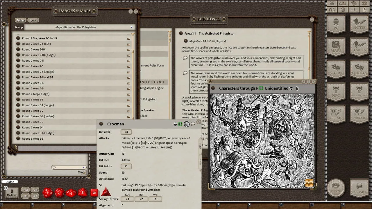 Fantasy Grounds - Goodman Games 2019 Yearbook Presents: DCC Riders on the Phlogiston Screenshot 4