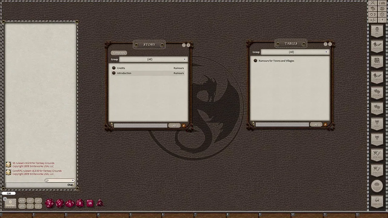 Fantasy Grounds - Rumours, Notes and Books Collection Screenshot 1