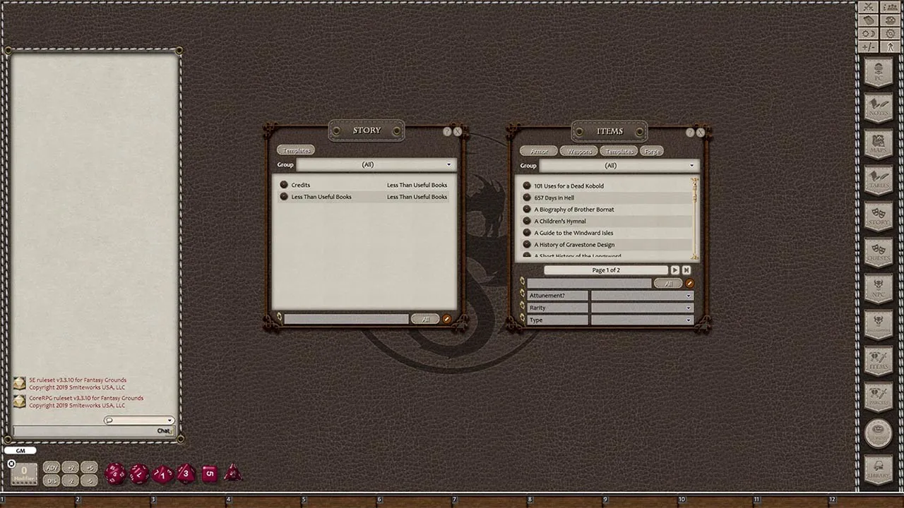 Fantasy Grounds - Rumours, Notes and Books Collection Screenshot 4