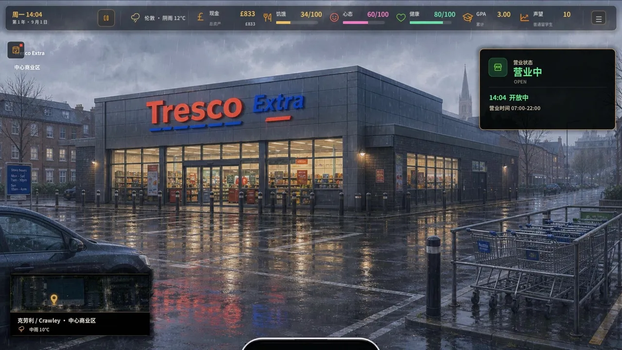 Study Abroad Sim Demo Screenshot 1