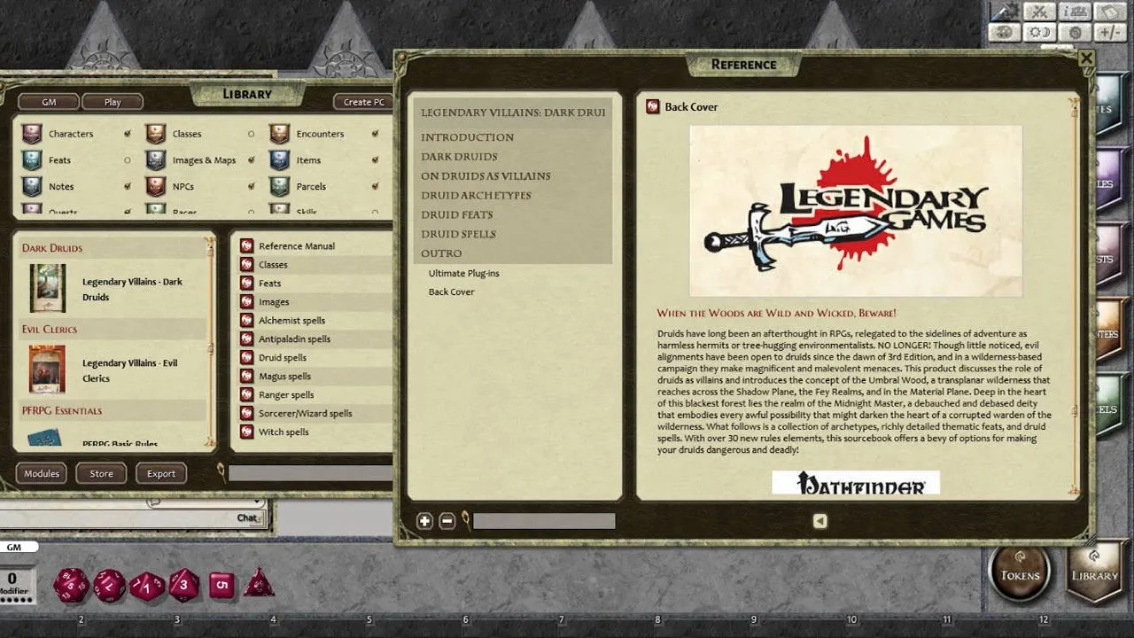 Fantasy Grounds - Legendary Villains: Dark Druids Screenshot 0