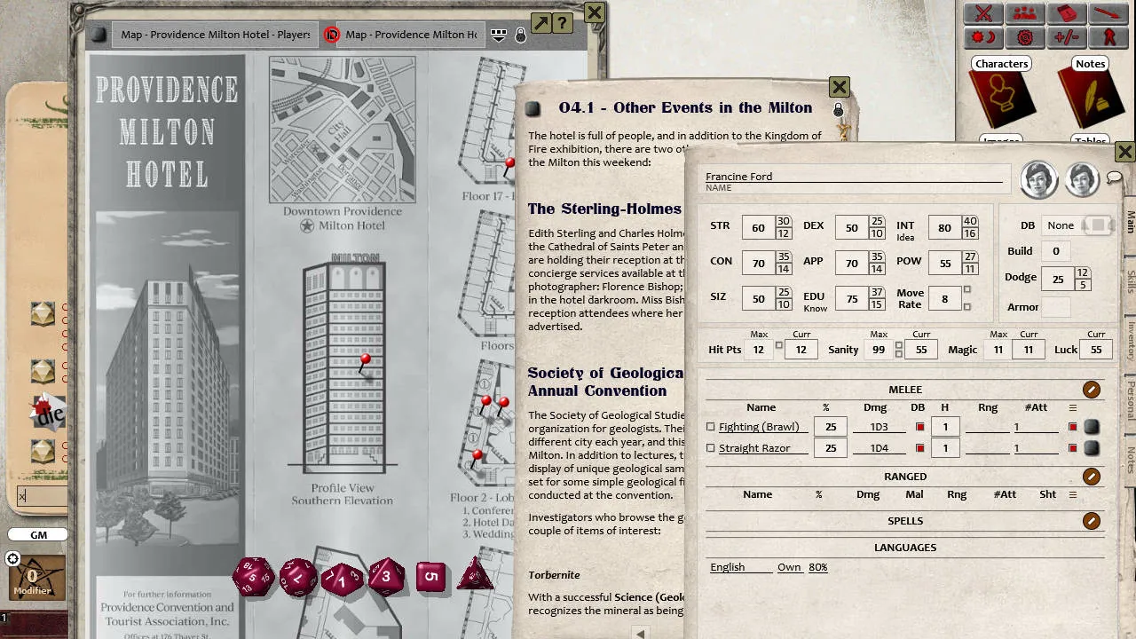 Fantasy Grounds - The Shadow Over Providence Screenshot 3