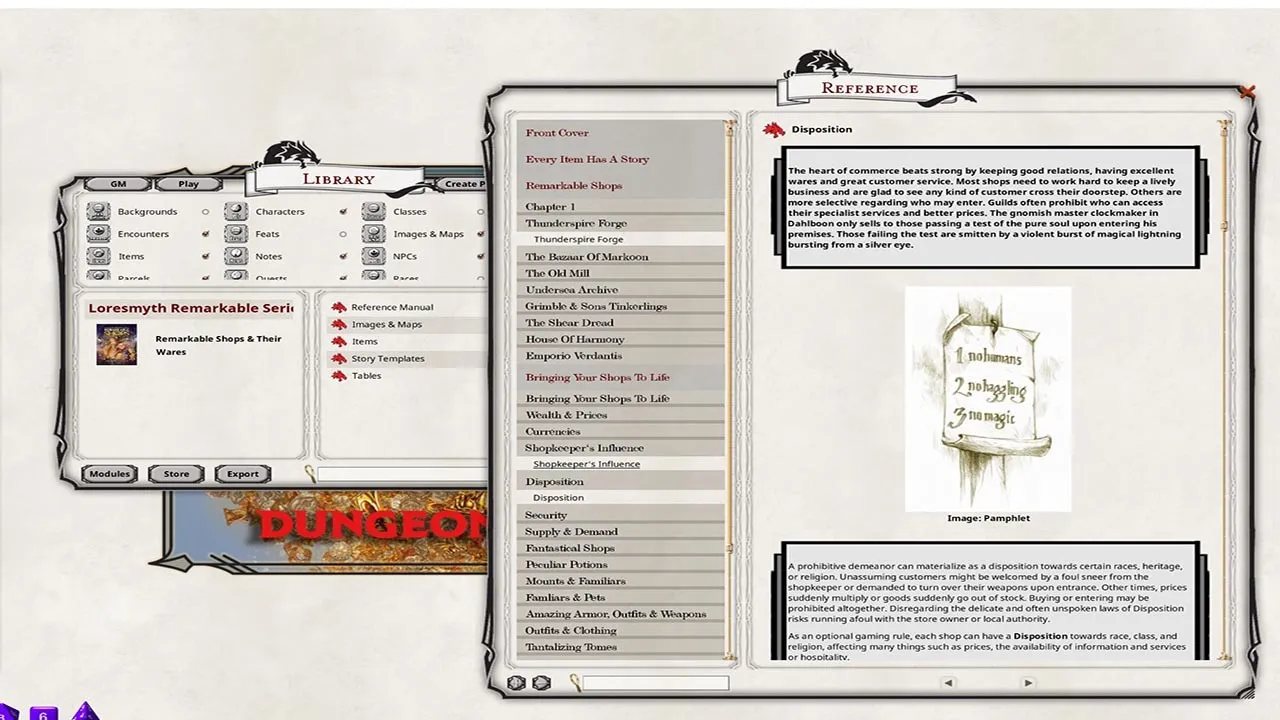 Fantasy Grounds - Remarkable Shops Screenshot 0